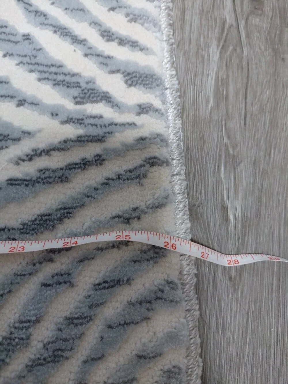 Zebra Stripe Animal Print Machine Washable Grey & Ivory Area Rug Set of 2